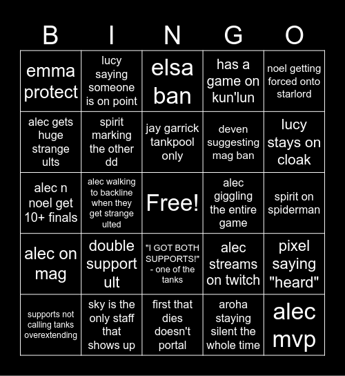 solar game bingo 3/19/26 Bingo Card