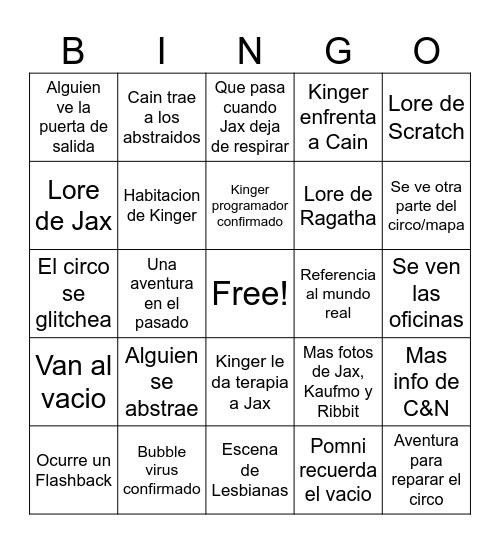 TADC - Ep 8: hjsakldfhl Bingo Card