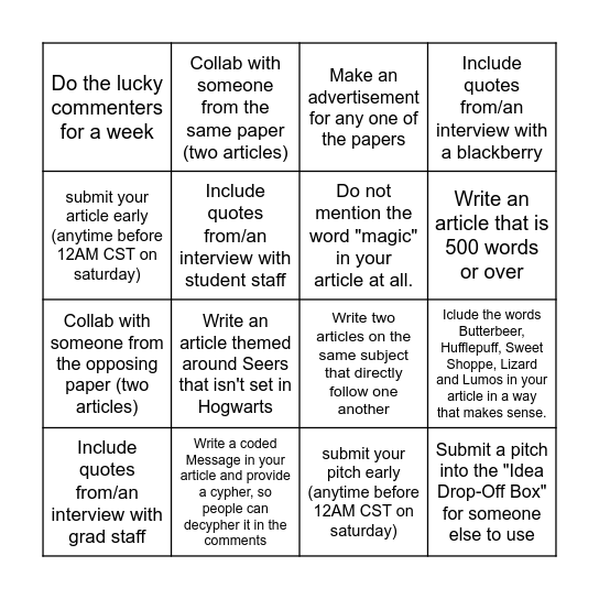 Salmons Bingo Quarterly Quota #1 Bingo Card