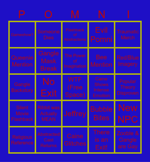 TADC Ep. 8 BINGO Card