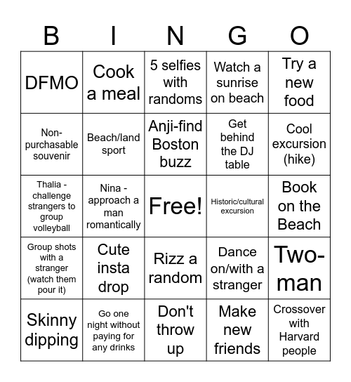 PR2k26 Bingo Card