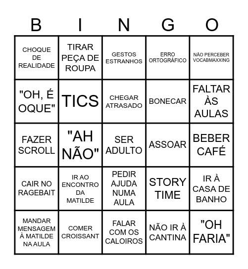 GIL Bingo Card