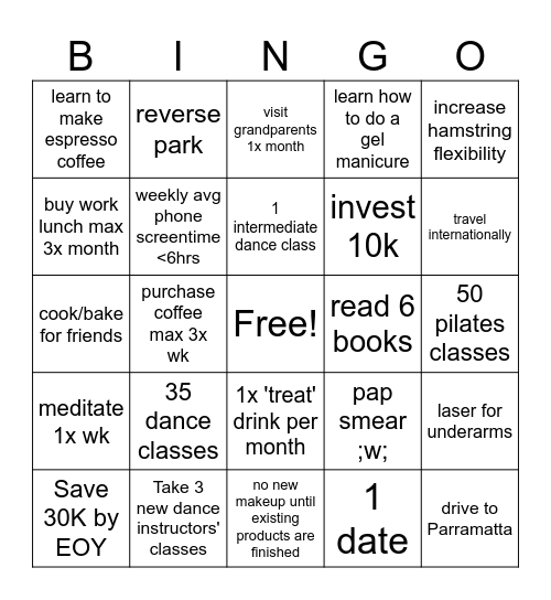 DAN'S BINGO Card