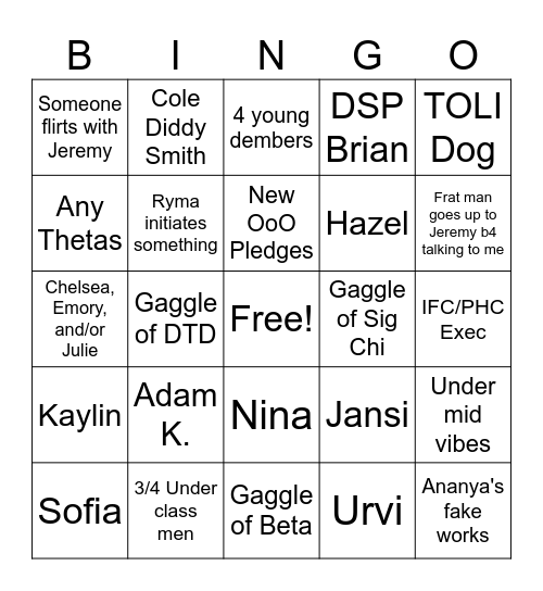 TOLI Mar 19 2026 Bingo Card