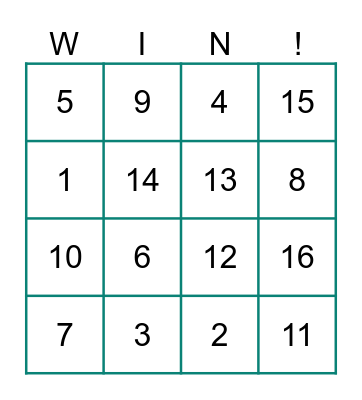 Birthday Bingo! Bingo Card