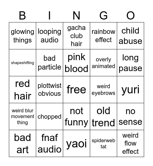 gacha bingo Card