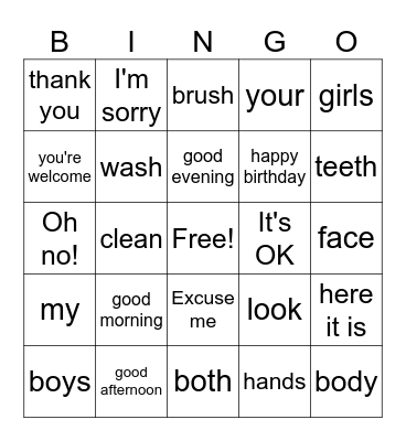 Unit 1&2 Bingo Card