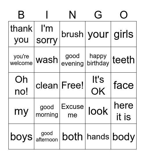 Unit 1&2 Bingo Card