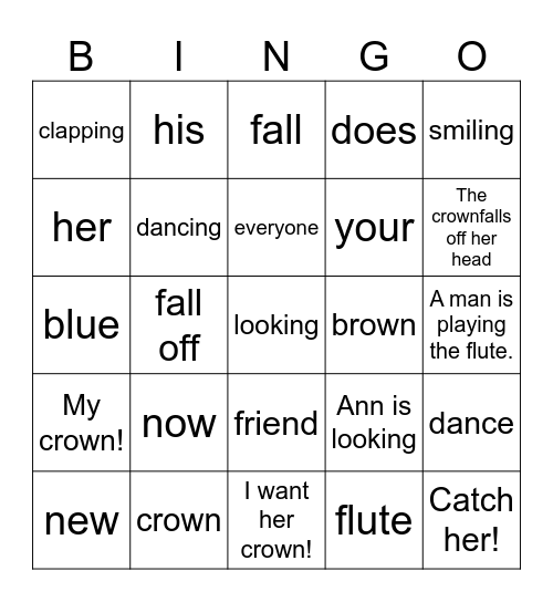 a new crown un 9 Bingo Card