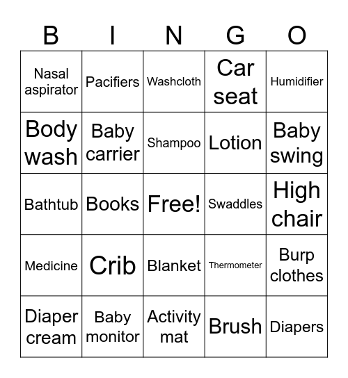 A Little Wildflower Is On Her Way Bingo Card