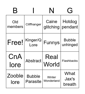 TADC EP8 Bingo Card