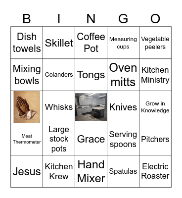 Biscuits & Blessings Kitchen Shower Bingo Card