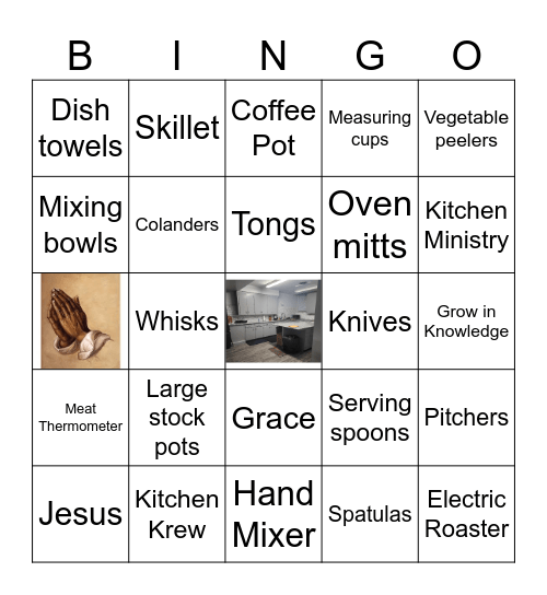 Biscuits & Blessings Kitchen Shower Bingo Card