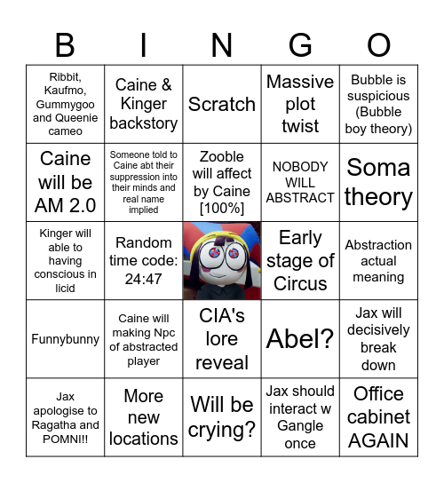 Tadc episode 8 bingo Card