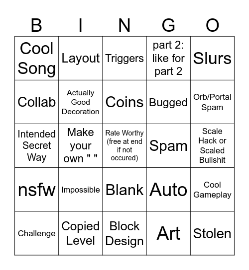 Recent Tab Bingo by Siyah Bingo Card