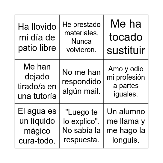 BINGO SAGUNTO Bingo Card