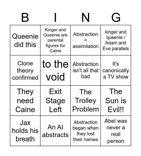 ep8 Bingo Card