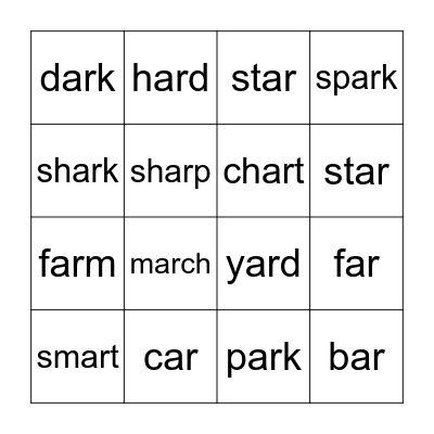 AR Bingo Card