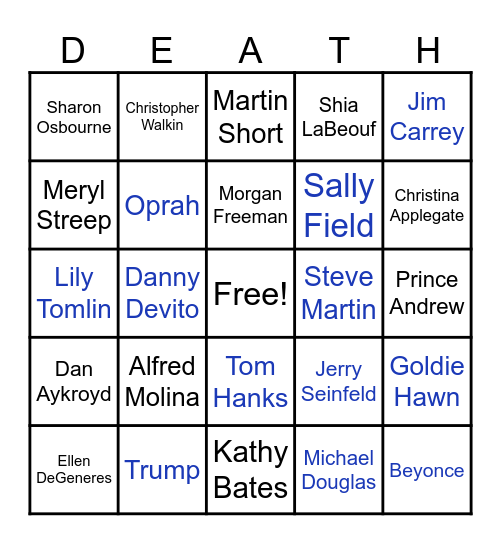 Jaime & Diz NEW BINGO Card