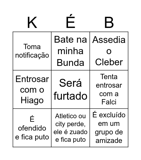 Bolão Luccas Lage Bingo Card