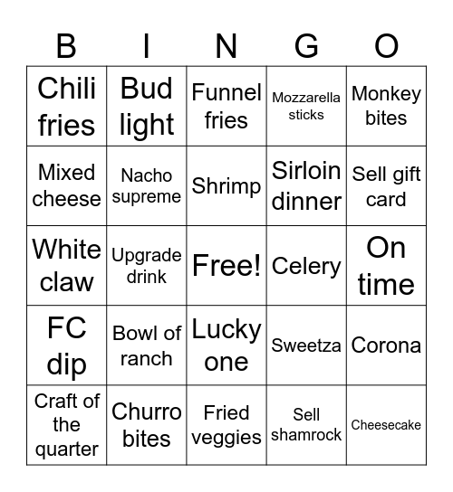 Frickin' Bingo Card