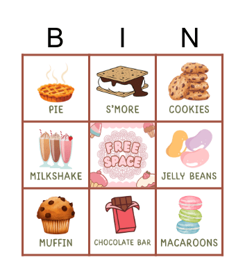 Dinner time Bingo Card