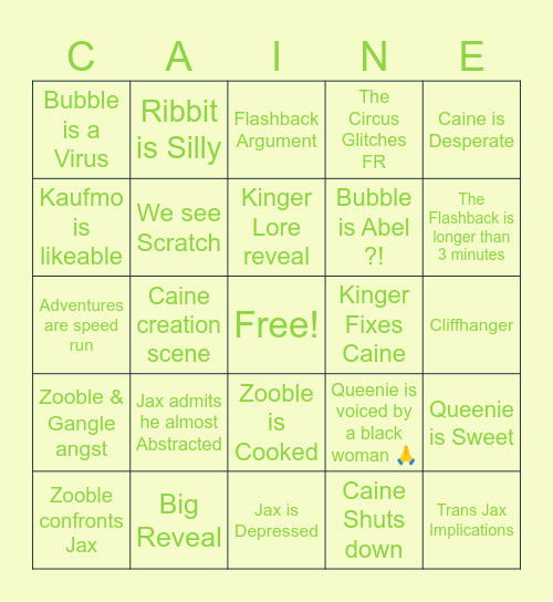 TADC 8 BINGO Card