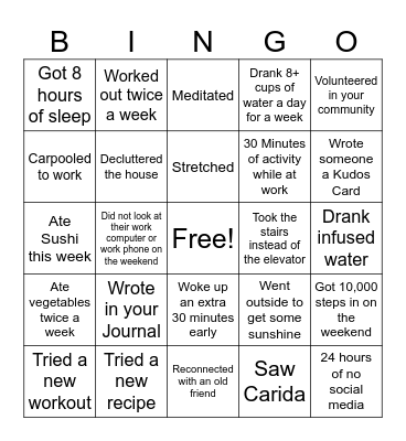 Physician Administration Bingo Card