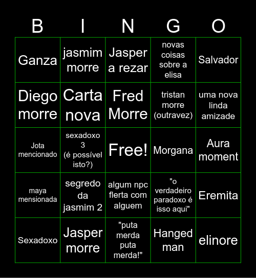 PARADOXO12 Bingo Card