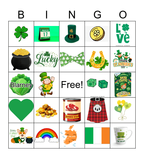 St. Patrick's Day Bingo Card