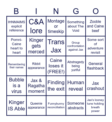 TADC EPISODE 8 BINGO Card