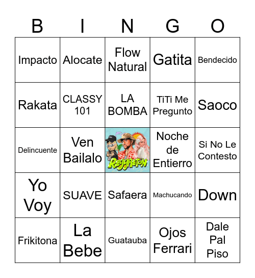REGGAETON BINGO Card