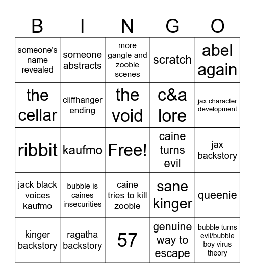 tadc episode 8 bingo Card