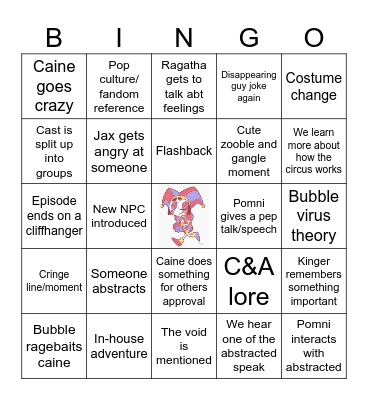 TADC EPISODE 8 Bingo Card