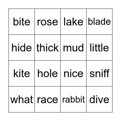 Easter Bingo Card