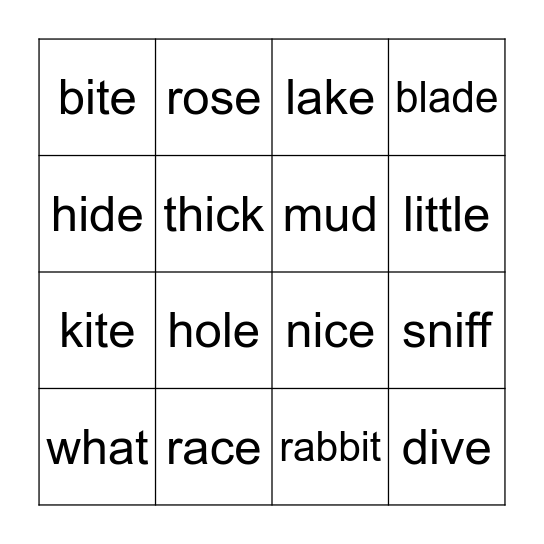 Easter Bingo Card