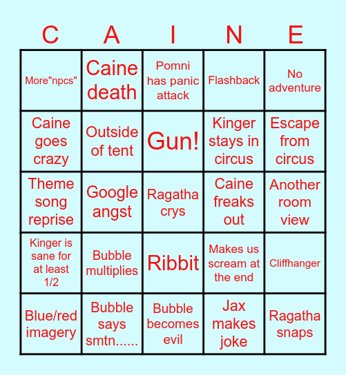 Tadc ep8 bingo Card