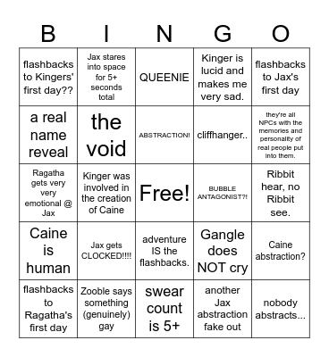 TADC BINGO Card