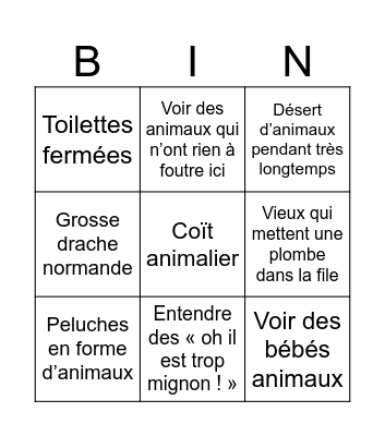 Réserve Ecouves Bingo Card
