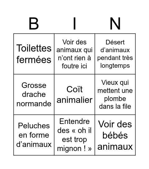 Réserve Ecouves Bingo Card