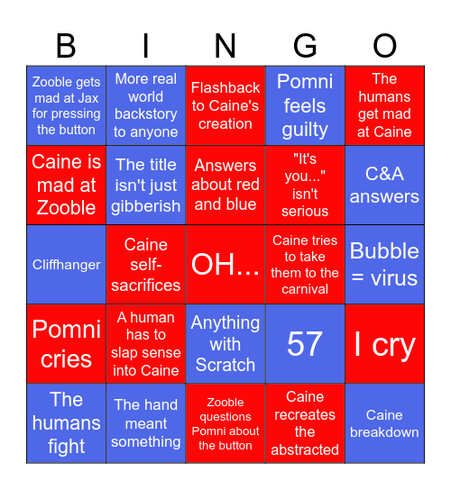 TADC EP 8 Bingo Card