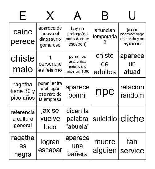 DIGITAL MARCIA Bingo Card