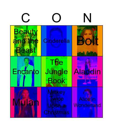 Concert Glasgow Disney Names &. Bingo Card