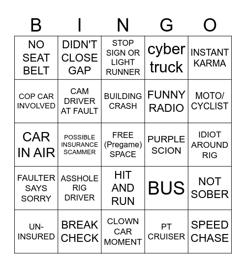 EVERY BOX & BINGO = BONG RIP Bingo Card