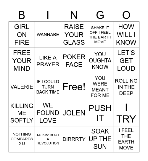 STRONG WOMEN Bingo Card