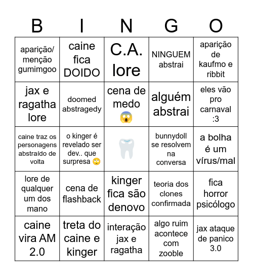BUNGO DOS DIGITAIS Bingo Card