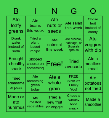 Plant-Powered Paddy's Day Bingo Card
