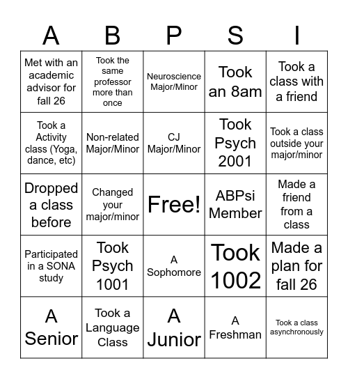 COP or DROP BINGO Card