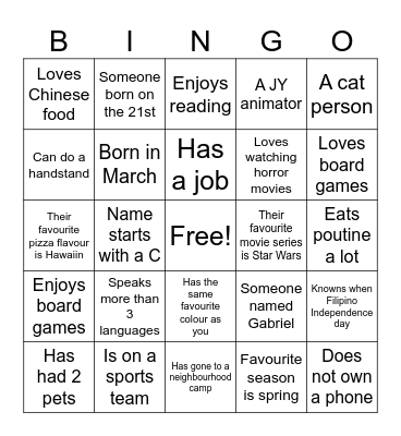 Naw-Ruz Bingo Card