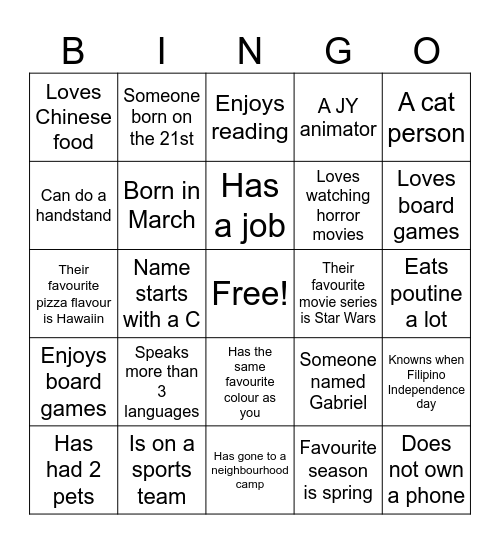 Naw-Ruz Bingo Card